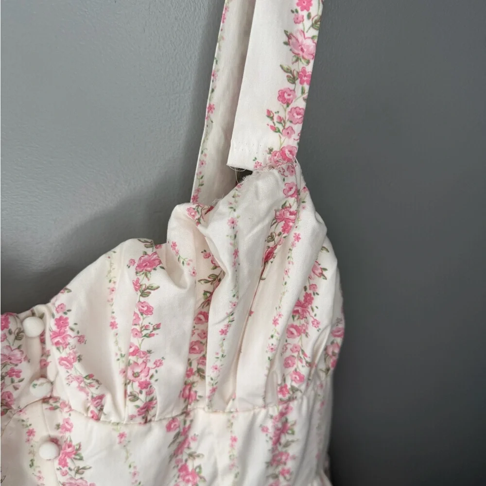 NWT Blu Pepper Ribbon Floral Midi Dress - Flawed - Picture 8 of 14